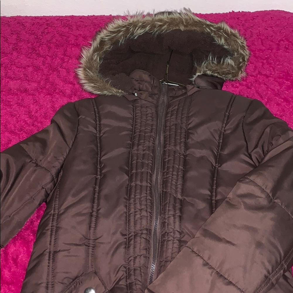 Brand new brown puffer jacket